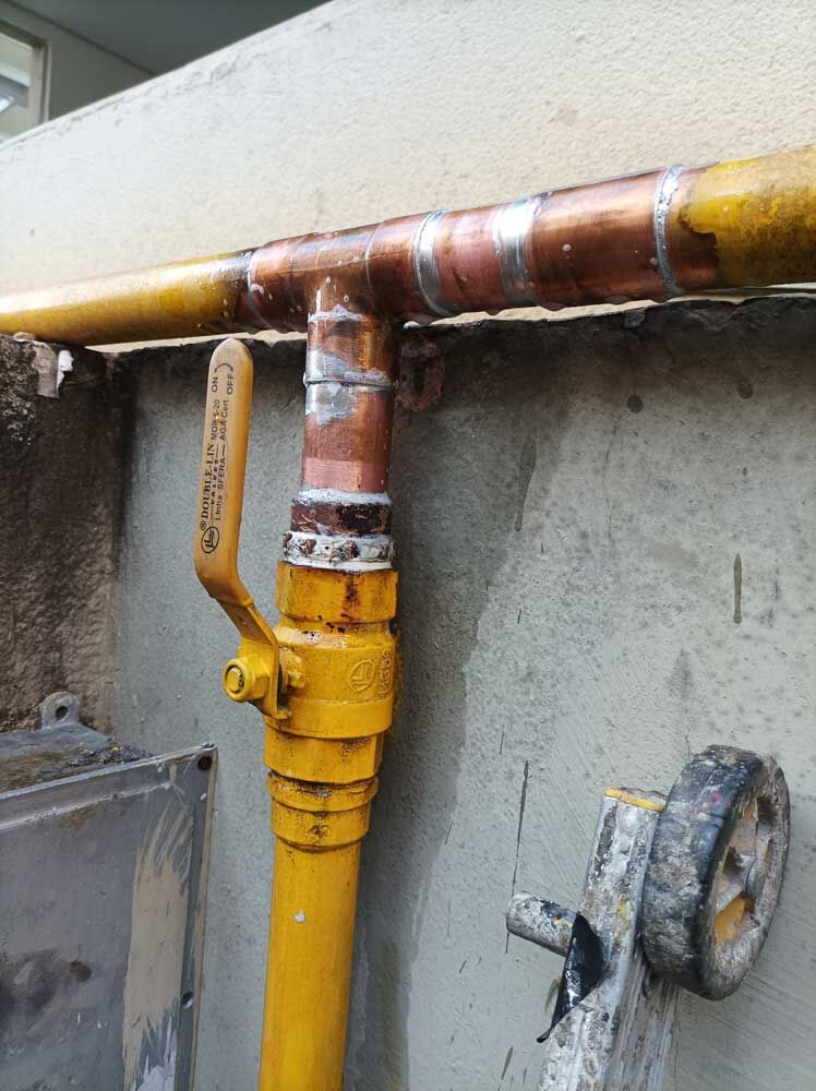Aplicação de resina em tubulação de gás em Ponte alta guarulhos